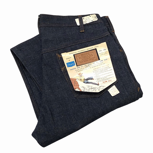 【正規品】デッドストック 　タイ代表ヴィンテージ FBT 1999年 ROEBUCKS SLIM CUT DENIM PANT 60S 「デッドストック、 表記W36