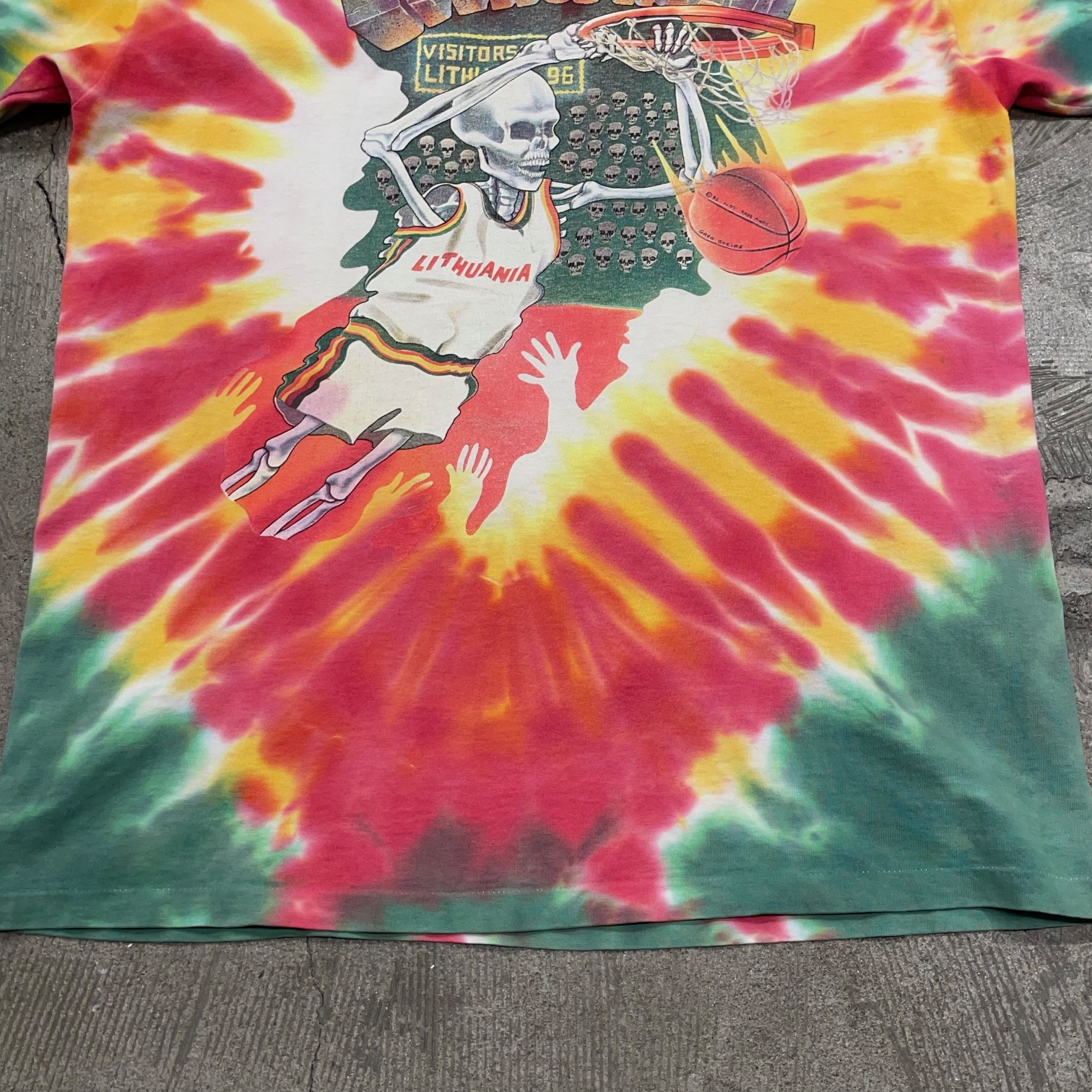 GREATFULL DEAD BASKETBALL TEAM TEE 90'S 「LITHUANIA、SIZE L