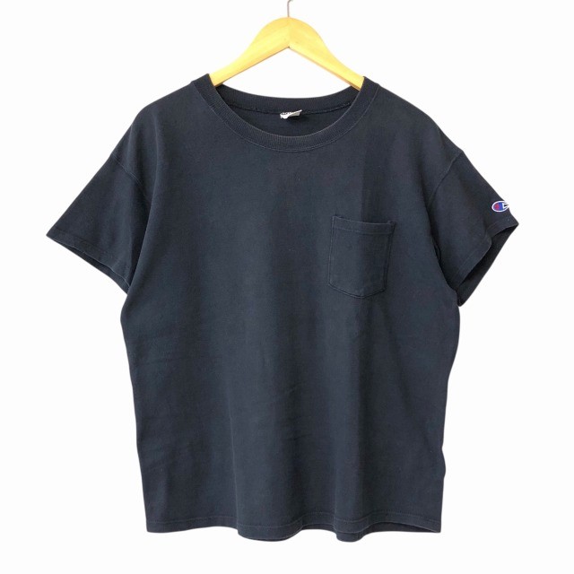 CHAMPION ATHLETIC TEE 80S 「ネイビー、ポケット付き、無地、M