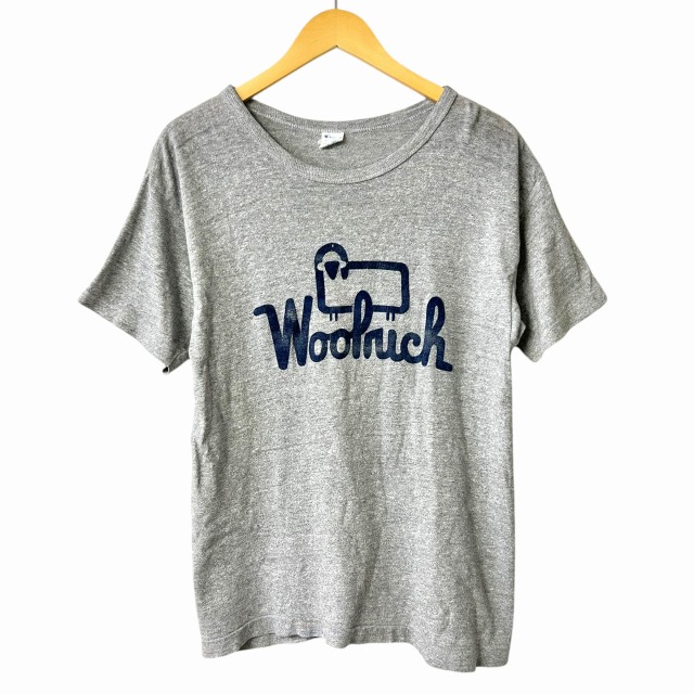 70s ATP 第13竜騎兵落下傘連隊 フロッキープリント トレーニングウェア CHAMPION ATHLETIC TEE 80S 「WOOLRICH、フロッキープリント、M