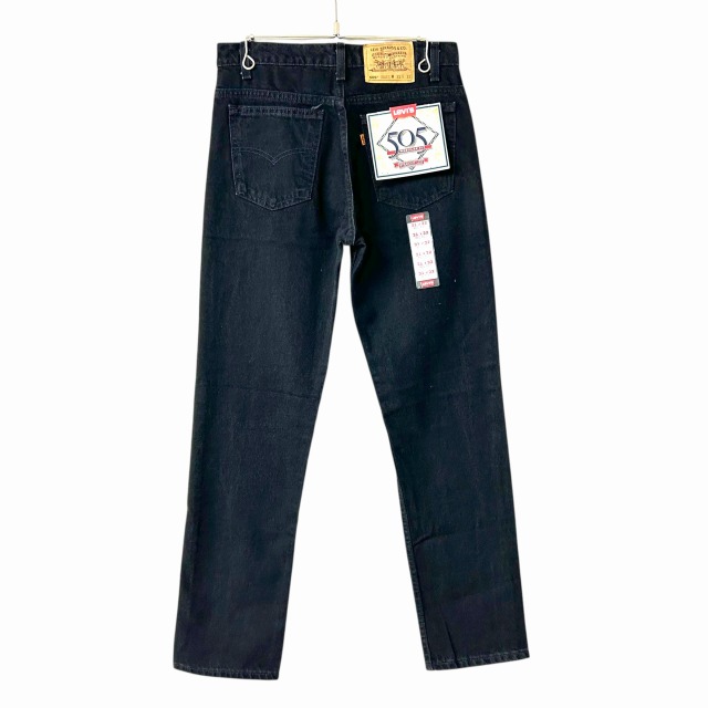 LEVI'S 505 BLACK DENIM PANTS 90S 「デッドストック、実寸W31