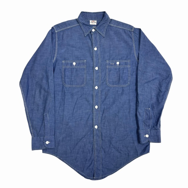 究極 60s ヴィンテージ 英国6b モッズ　ダブル　ジャケット37 KING KOLE BETA CHAMBRAY SHIRT 60S 「襟ダブルステッチ