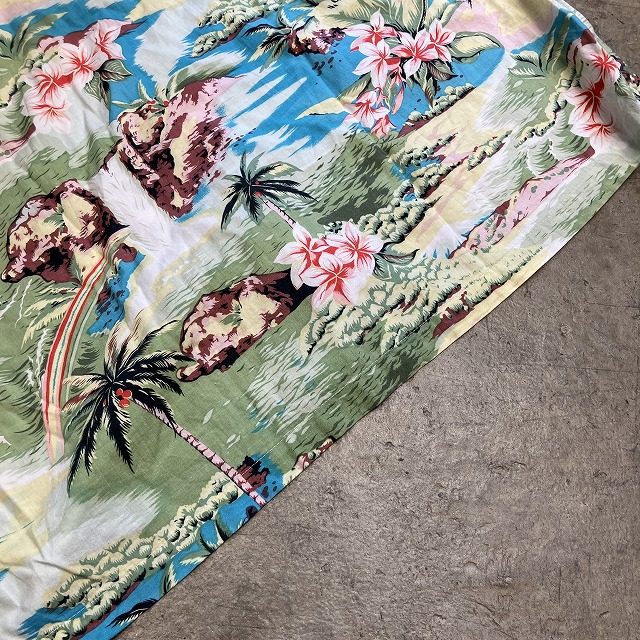 80’s レトロ デッドストック SANRIO サファリたあ坊 刺繡 シャツ STUSSY HAWAIIAN SHIRT 1990'S OLD｜SAFARI サファリ｜高円寺