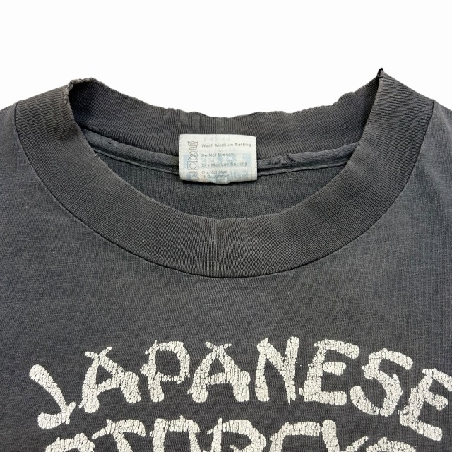 【入手困難】80-90s USA製 メッセージT 鬼フェード 両面プリント 褪色 HARLEY-DAVIDSON T-SHIRT 80S 「両面プリント、グッドフェード