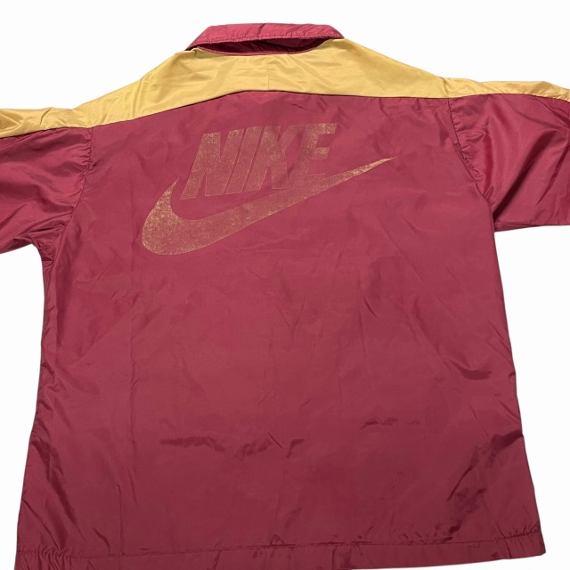 希少 ナイキ ゴルフ ジャンパー ジャケット　フジカラー フジフィルム 刺繍 NIKE P/O NYLON JACKET 70S 「オレンジタグ、バーガンディ