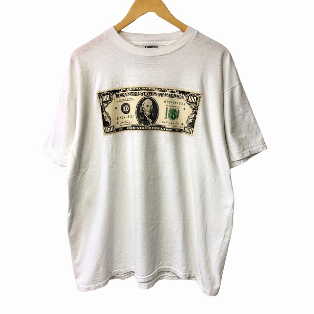 80’s レトロ デッドストック SANRIO サファリたあ坊 刺繡 シャツ 1990'S OLD T-SHIRT OLD MODEL 「100ドル札、XL」|SAFARI
