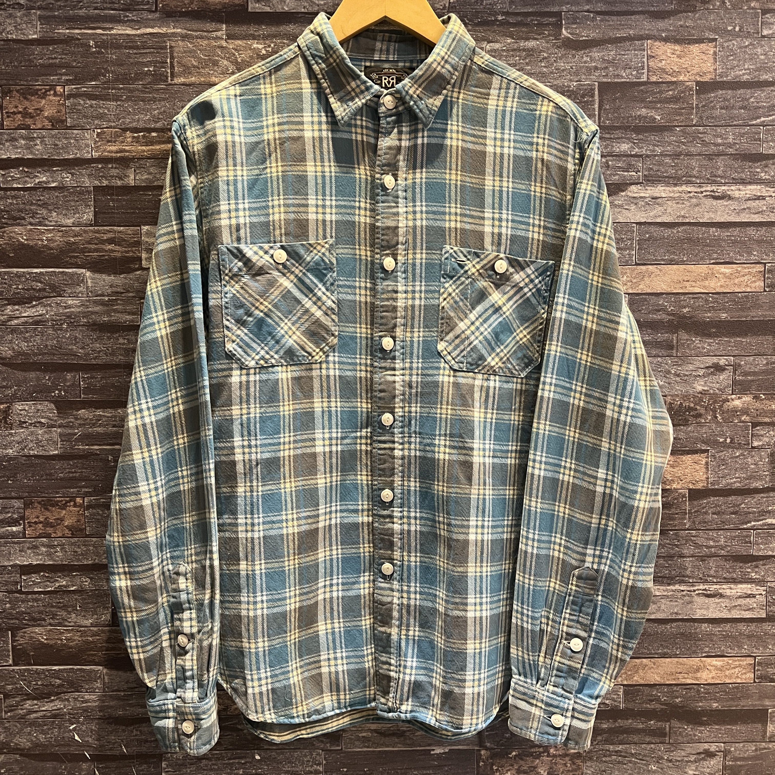 RRL FLANNEL CHECK SHIRT BLUE/GREY OLD MODEL｜SAFARI サファリ