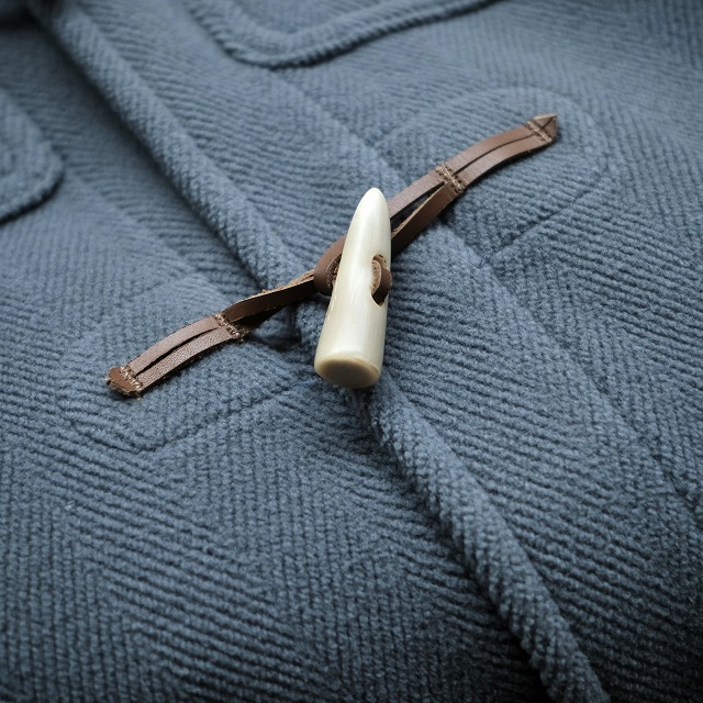 80-90s GLOVERALL KINGSTON HBT DUFFLE COAT BIG SIZE / BLUE GRAY