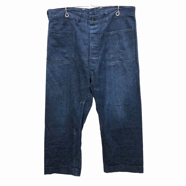 US NAVY DENIM TROUSERS 30S 「サイド巻き仕様、 実寸W39」｜SAFARI サファリ｜高円寺 吉祥寺  VINTAGE、IMPORTBRANDの買取・委託販売専門ショップ