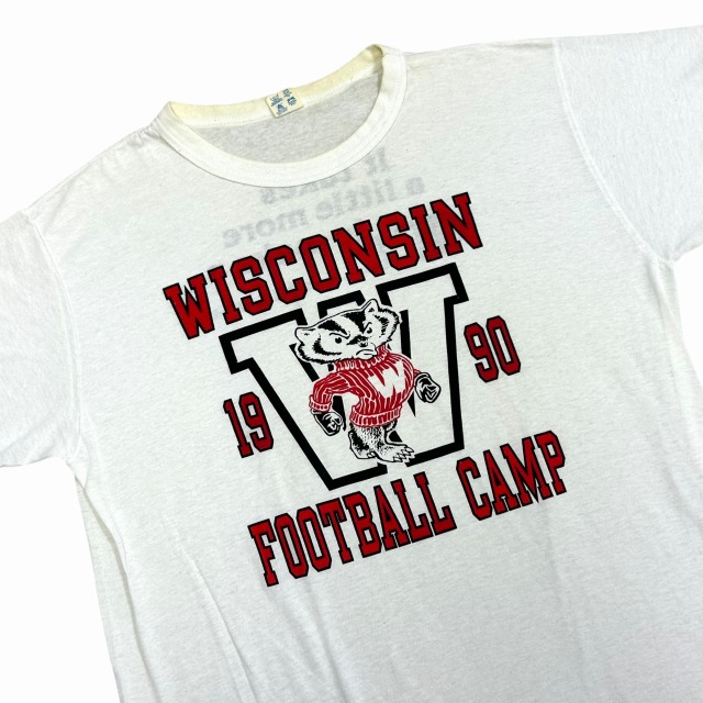 CHAMPION ATHLETIC TEE 80S 「WISCONSIN 1990 FOOTBALL CAMP