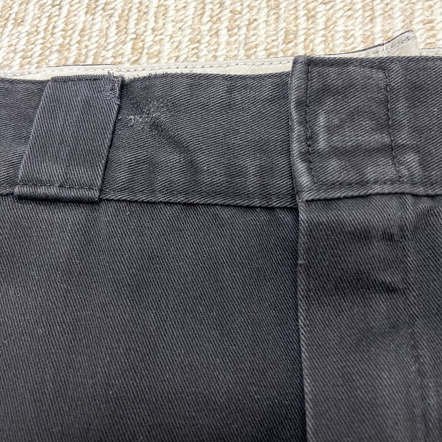 コットン高レートダーバンデパーツ DICKIES COTTON PANT 90S 「圧着タグ、拡張ウエスト、ブラック、実寸