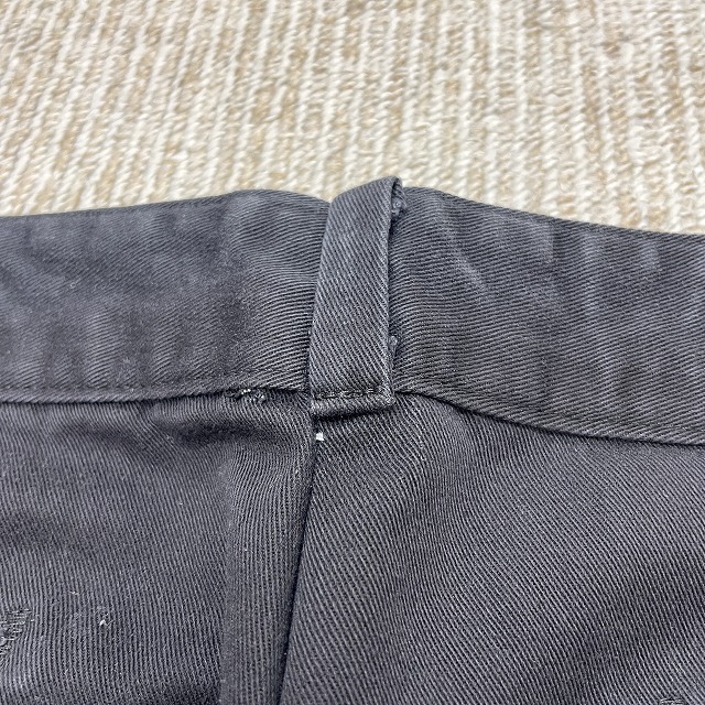 DICKIES COTTON PANT 90S 「圧着タグ、拡張ウエスト、ブラック、実寸