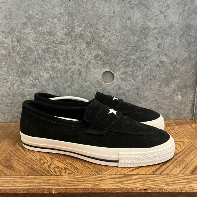 Converse addict one star loafer black