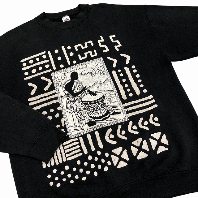 1990'S OLD SWEAT SHIRT 「ブラック、グッドプリント、ビッグ