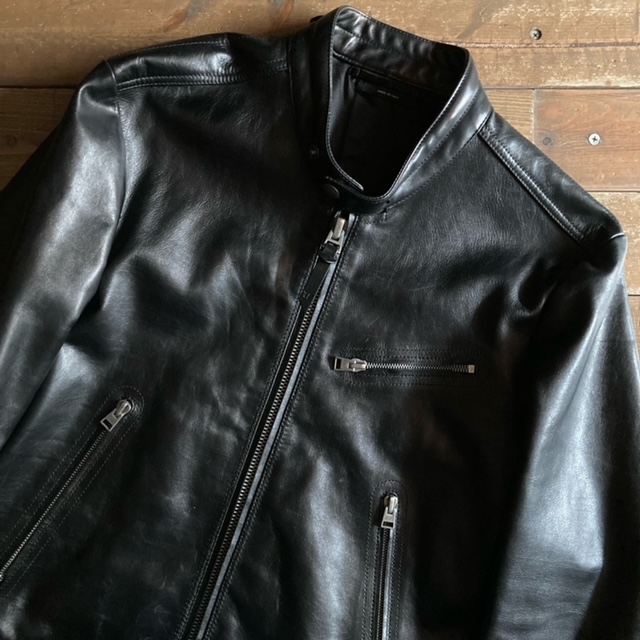 SPECIAL！ TOM FORD LEATHER RIDERS JACKET 48｜SAFARI サファリ