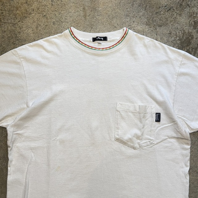 STUSSY MOCK NECK S/S TEE 1980'S OLD WHITE｜SAFARI サファリ｜高円寺