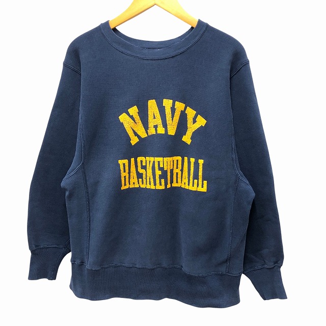 CHAMPION REVERSE WEAVE 70S 「単色タグ、NAVY BASKETBALL