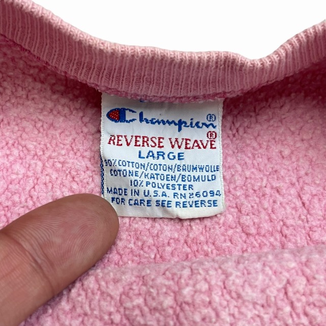 CHAMPION REVERSE WEAVE 90S 「USA製、ピンク、L」｜SAFARI