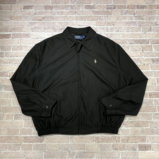 美品90s Lauren Ralph Lauren サファリジャケット ジップ RALPH LAUREN POLY SWING TOP 90S 「BLACK、SIZE L」｜SAFARI サファリ
