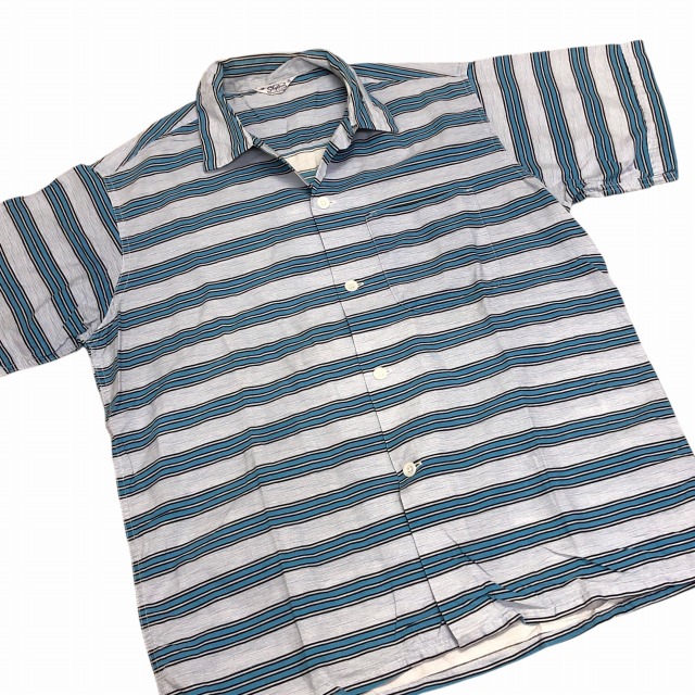SKYTONE OPEN COLLAR SHIRT 60S 「ボーダー柄」｜SAFARI