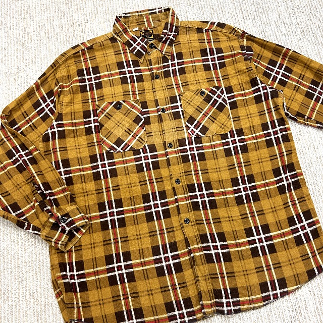 WASHINGTON DEE CEE PRINT NEL SHIRT 60S 「好配色チェック、サイズXL