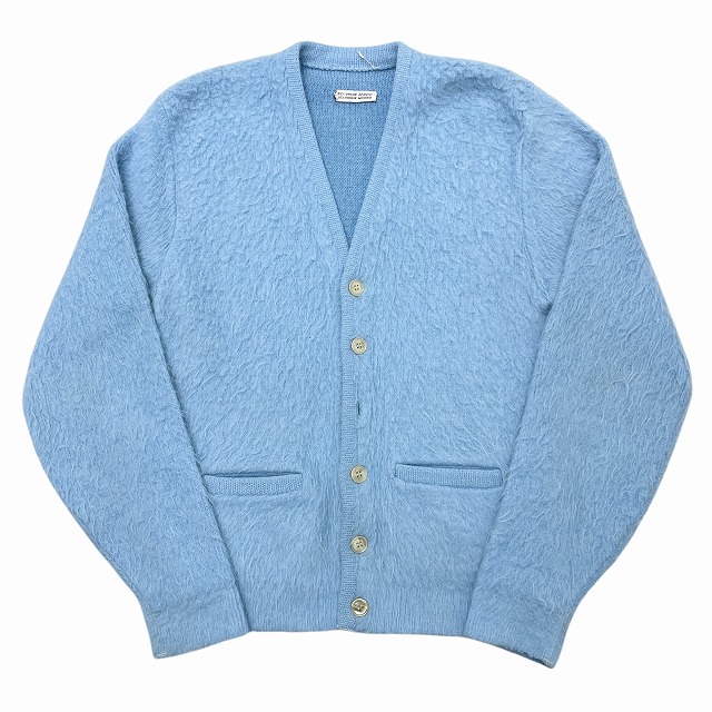 1960'S VINTAGE MOHAIR CARDIGAN 「サックスブルー、ポケット付き