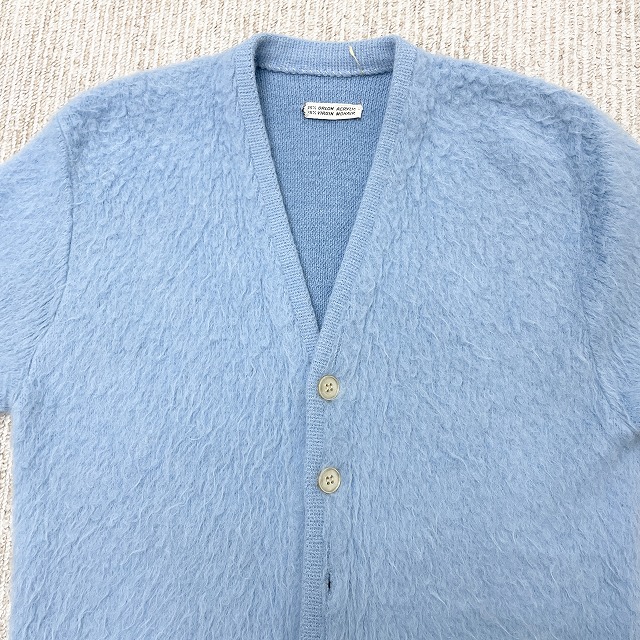 1960'S VINTAGE MOHAIR CARDIGAN 「サックスブルー、ポケット付き