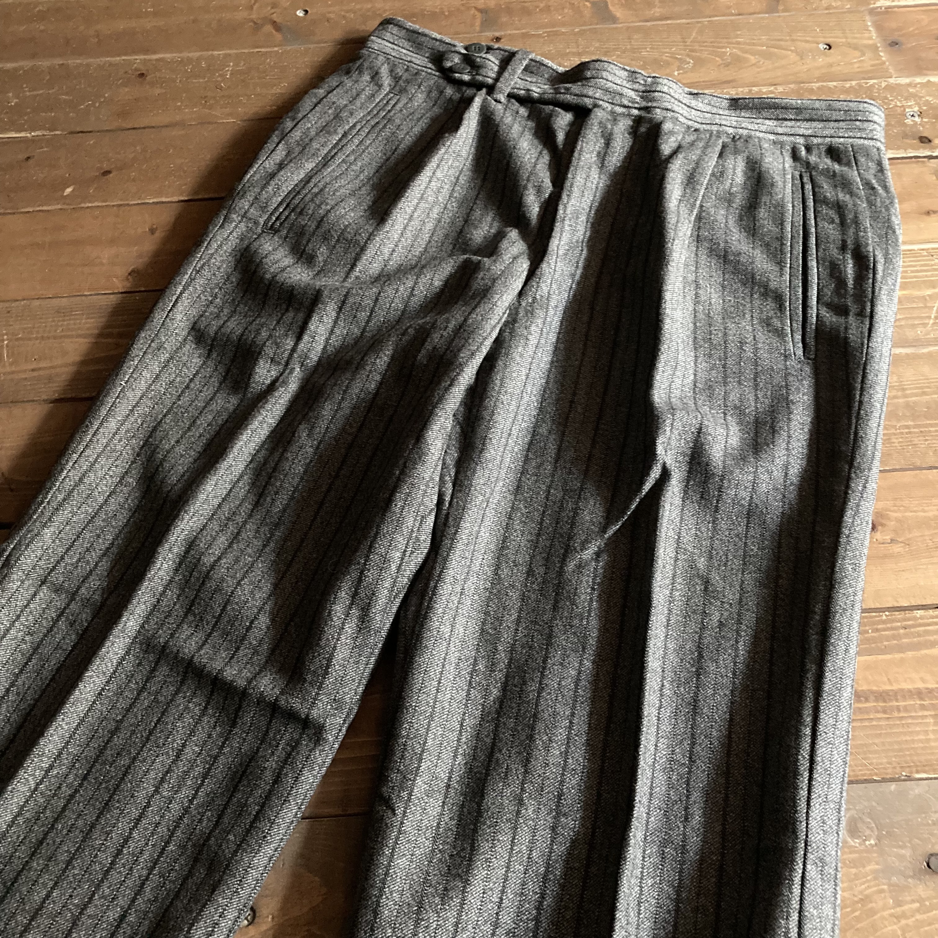 50's Vintage Stripe Slacks ウール混 - スラックス