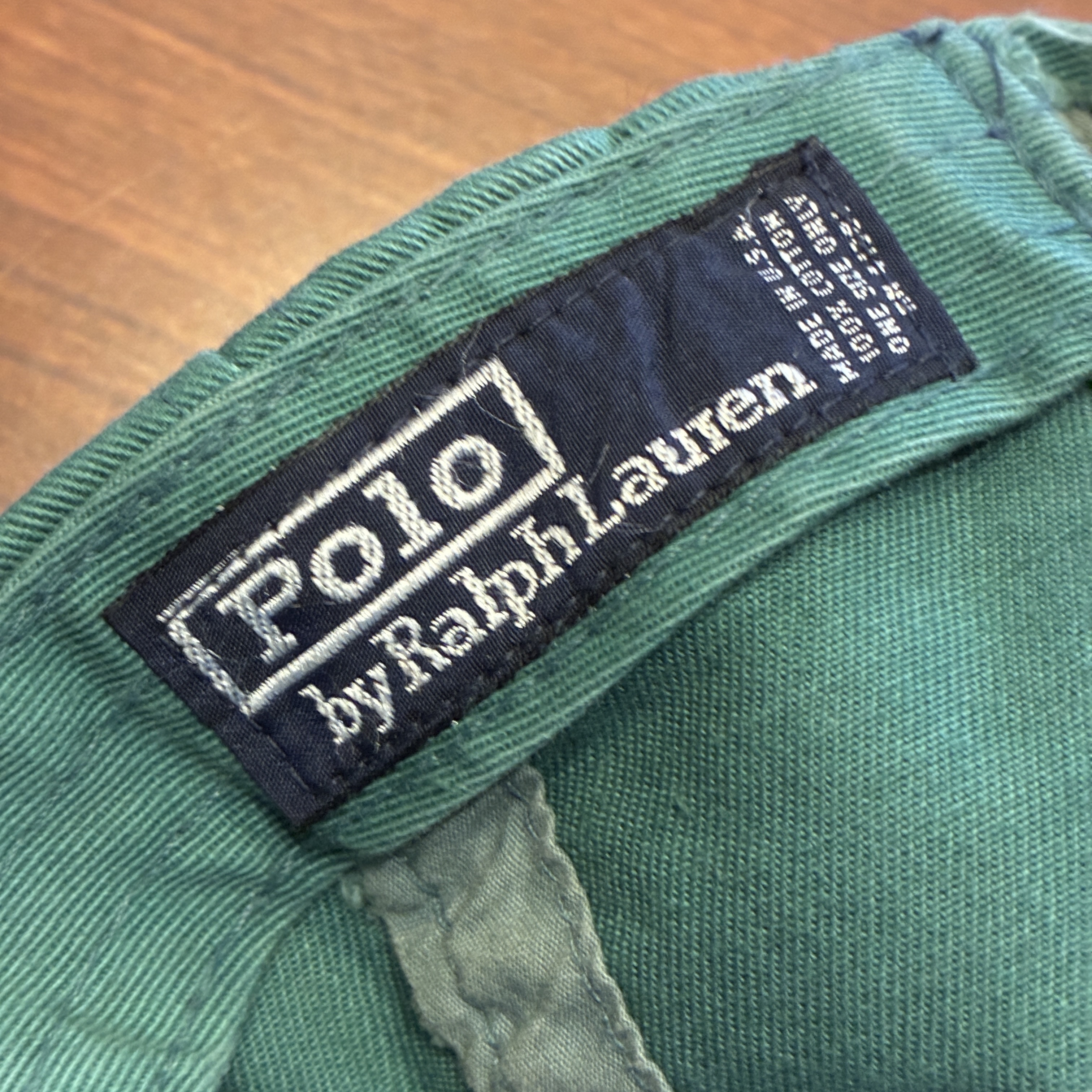RALPH LAUREN PONY LOGO CAP GREEN 1990'S OLD USA製｜SAFARI