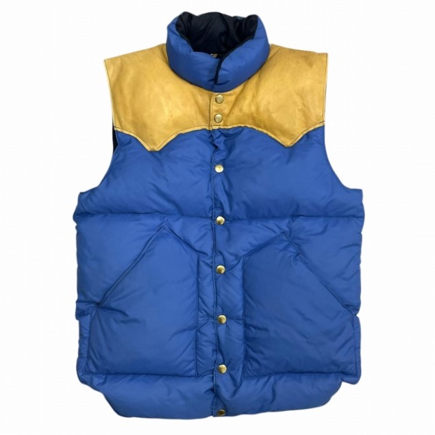 ROCKY MOUNTAIN DOWN VEST 70S 「ブルー×ネイビー、38」｜SAFARI
