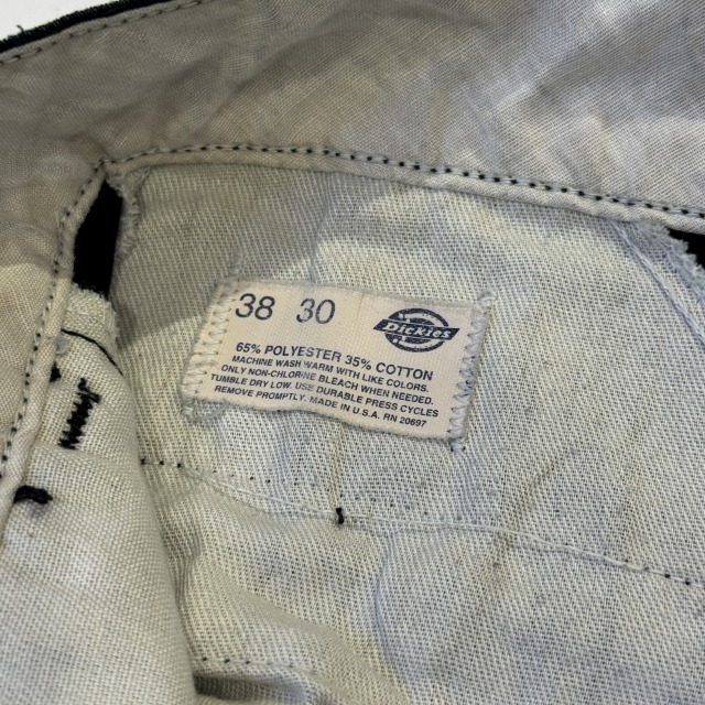 DICKIES 874 COTTON WORK PANT 80S 「チビタグ、BLACK、実寸 W36 L28