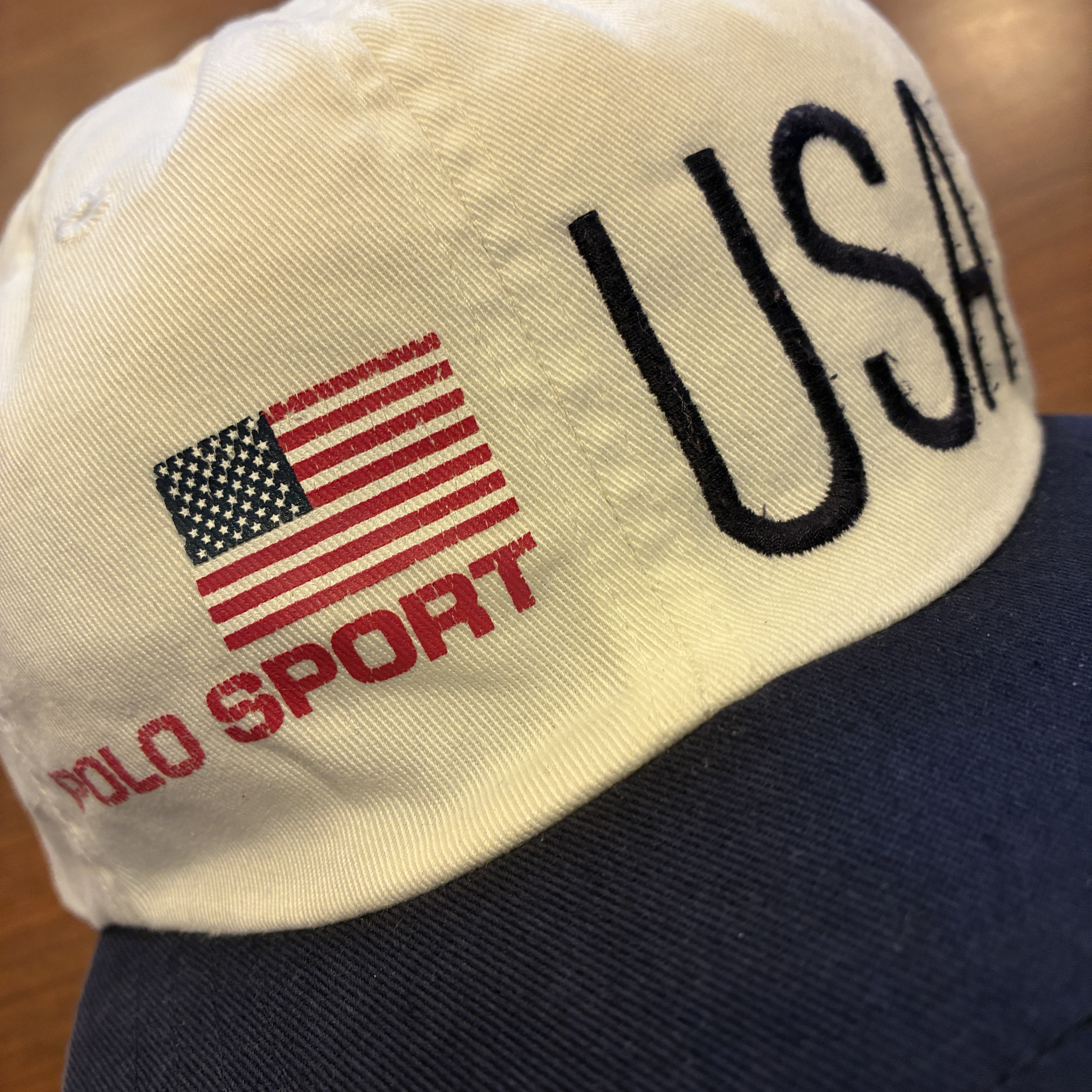極稀少 POLO SPORT ATHLETIC WEAR vintage cap POLO SPORT 2TONE USA LOGO CAP 1990'S OLD｜SAFARI サファリ
