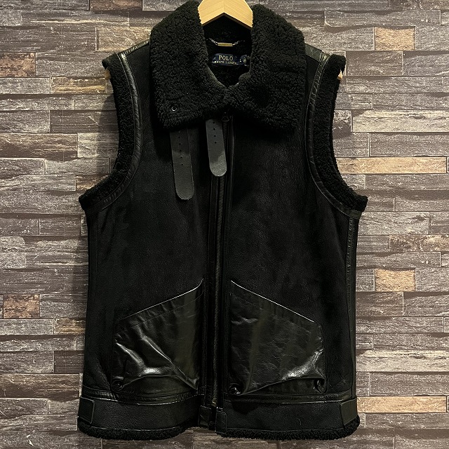 RALPH LAUREN MOUTON VEST｜SAFARI サファリ｜高円寺 吉祥寺 VINTAGE