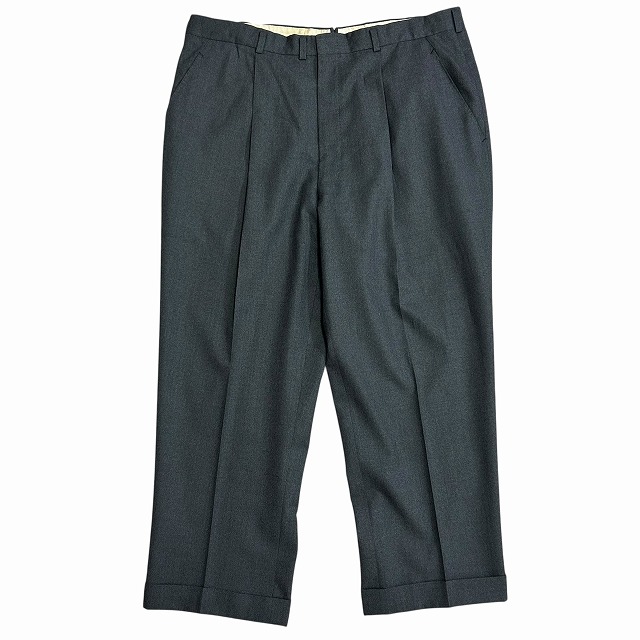 OASIS WOOL GRAY SLACKS 60S 「タロンジップ、ダブル仕様、実寸