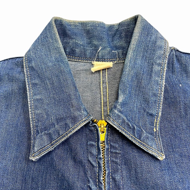 ジャケット・アウター vintage denim jacket TRENDWAVE SPORTSWEAR Cotton-Washed Vintage Denim Varsity