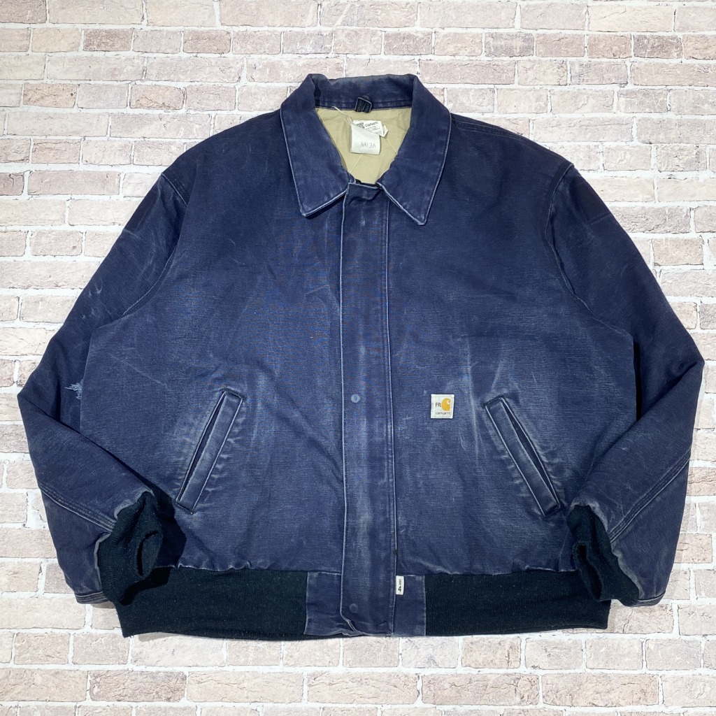 大特価Carhartt FRジャケット黒 アメリカ製 80s カーハート ブラックデニム トラッカージャケット