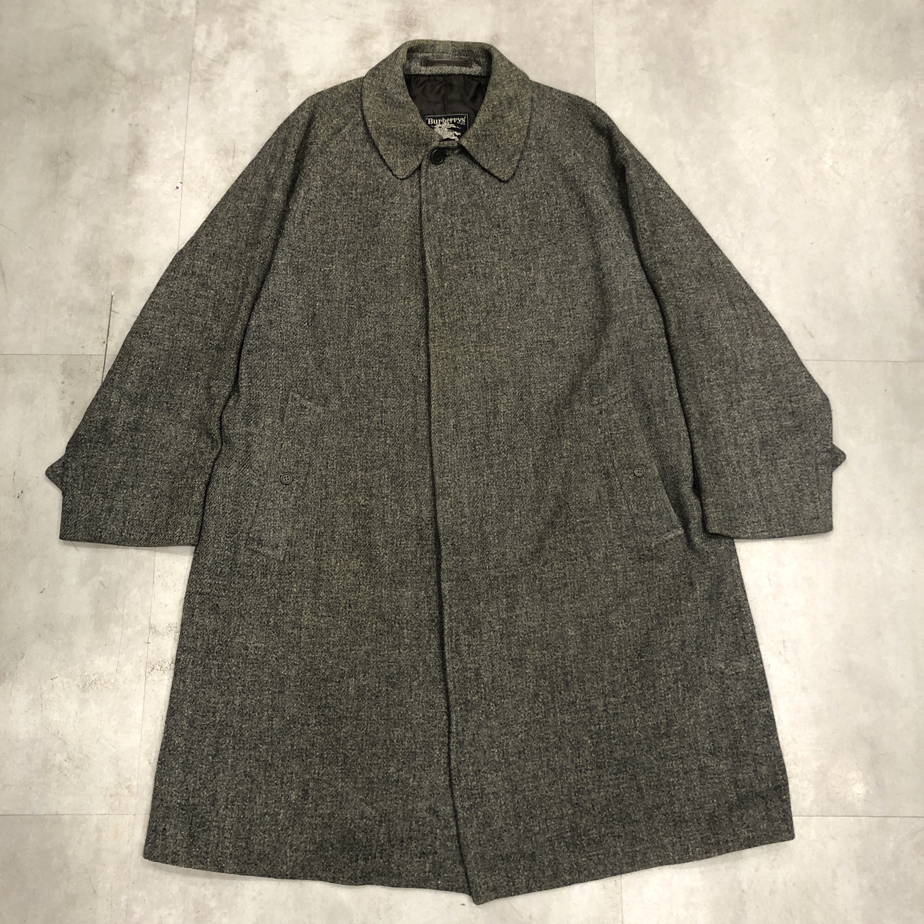 Old Burberrys 80〜90年代Balmacaan Coat　一枚袖 80's VINTAGE BURBERRY Balmacaan Coat cashmere 80年代