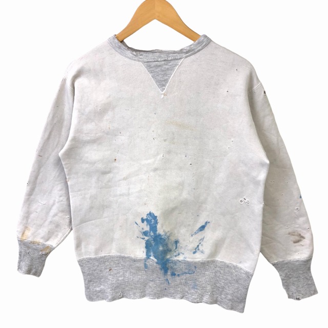 big size! 40s 両V ステンシル　ツートンvintage sweat big size! 40s 両V ステンシルツートンvintage sweat