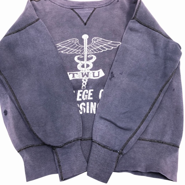 b*.様 60s 前V sweat 1960'S VINTAGE SWEAT SHIRT 60S 「前V、フェードネイビー