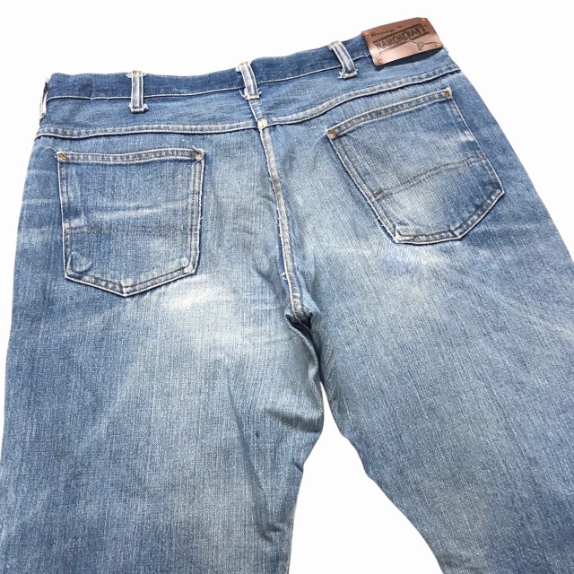 良フェード 一点物 ダブルニー 雰囲気系 ヒゲ落ち 色落ち完璧 W34×L34 H＞フェード ダブルニーパンツ