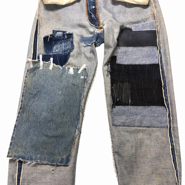 ティーズ ページ46 LEVI'S 501 66 SINGLE 「ダメージ＆リペア、実寸W32.5 L31