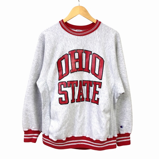 CHAMPION REVERSE WEAVE 80S 「OHIO STATE、リブライン、グレー×レッド