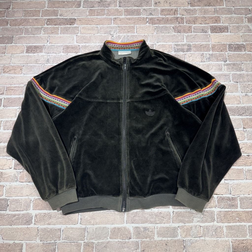 adidas TRACK JACKET 90S 「ベロア、ブラック、サイズL