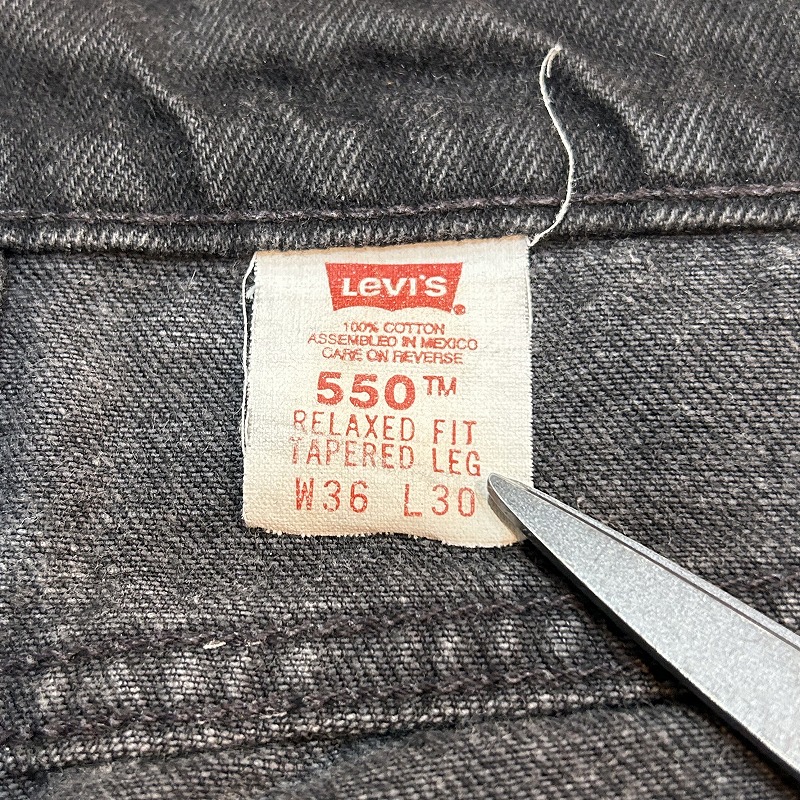 LEVI'S 550 BLACK 90S 「後染め、実寸W36 L30」｜SAFARI サファリ