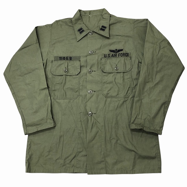 【送料無料❗️】60s ビンテージ 1st後期型 ユーティリティシャツ ジャケット 古着 60s 米軍 US 「1st 後期」 100% コットン サテン