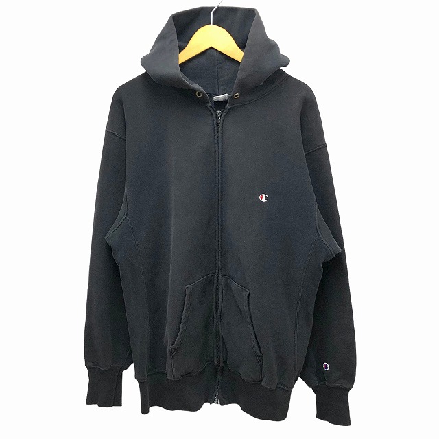 CHAMPION REVERSE WEAVE PARKA 90S 「ブラック、フルジップ、サイズXXL 