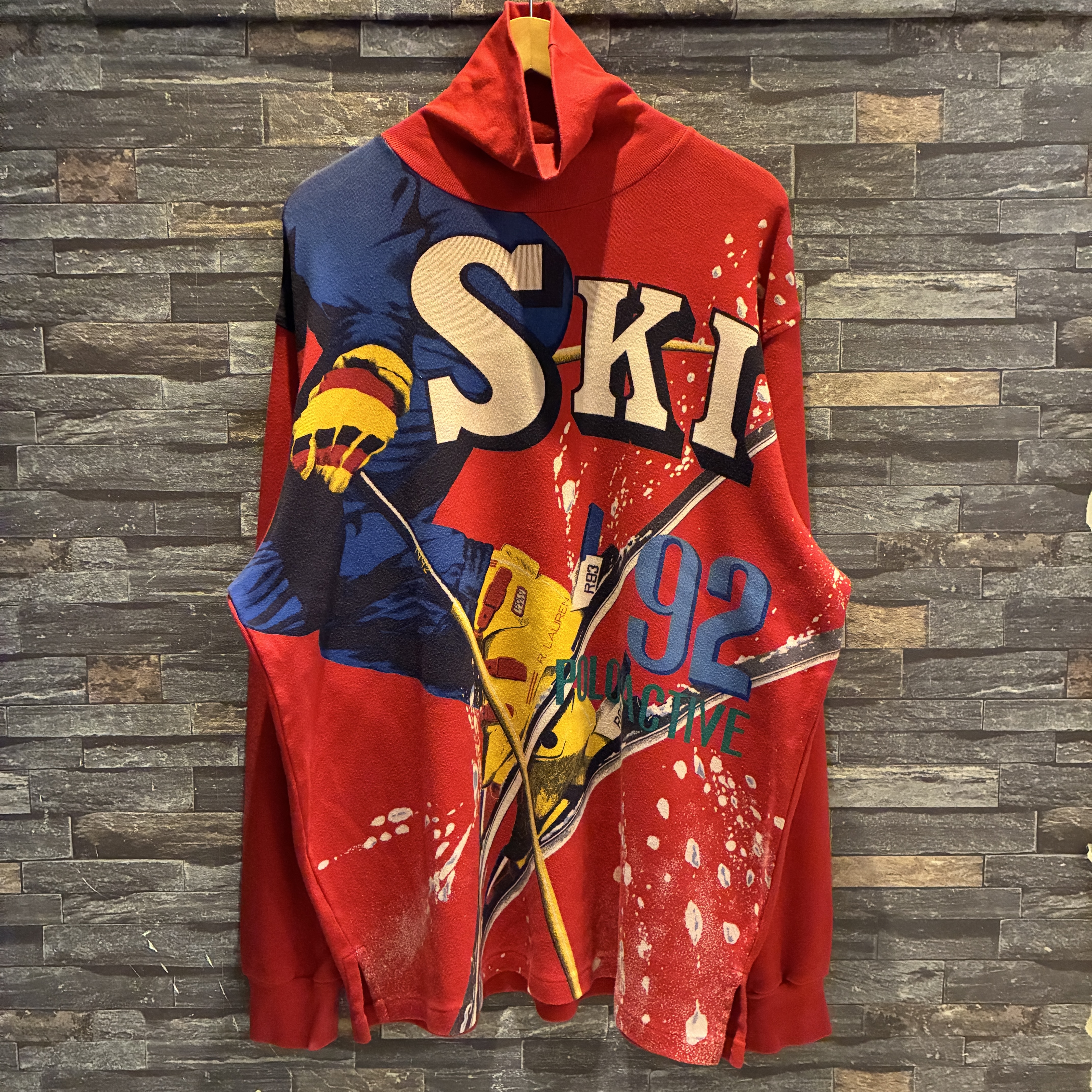 RALPH LAUREN 1992 SKI TURTLE NECK CUT SEW 1990'S OLD｜SAFARI