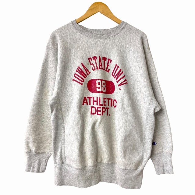 CHAMPION REVERSE WEAVE 90S 「USA製、IOWA、4段プリント、XL