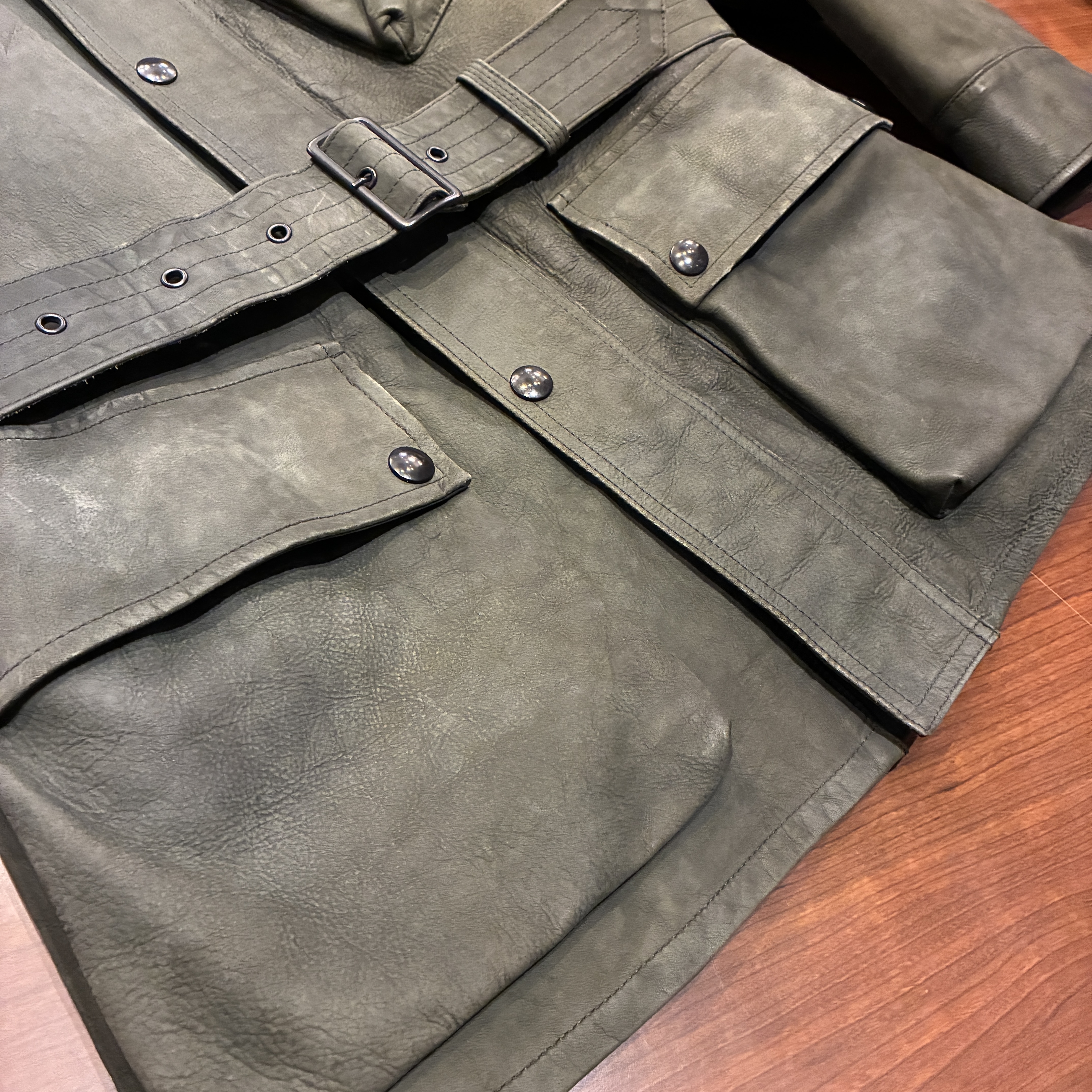 ヴィンテージ 馬 オブジェ レザー phigvel old joe RRL 未使用品 オールドジョー OLDJOE 24AW PATINA HORSE-HIDE BROOKS