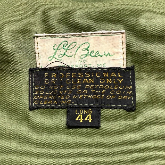 珍品 60s 70s LLBean　筆記体タグ　ノーカラー　ジャケット　YS3 珍品 60s 70s LLBean 筆記体タグ ノーカラー ジャケット YS3